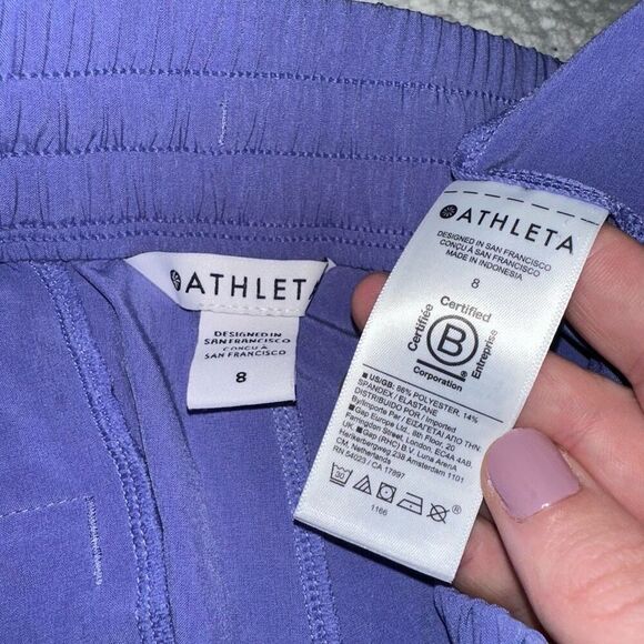 Athleta Women’s Arrival Pants Dark Adonis Blue Size 8 EUC - Picture 6 of 12